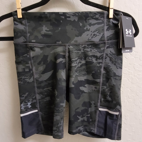 🆕️ Under Armour Fly Fast 3.0 Half Tights Black Grey Camo - Picture 4 of 12